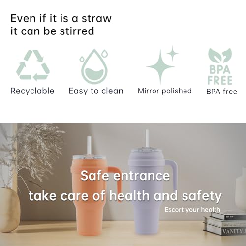 5-Pack Reusable Replacement Straws for Reduce 40oz & 50oz Tumblers