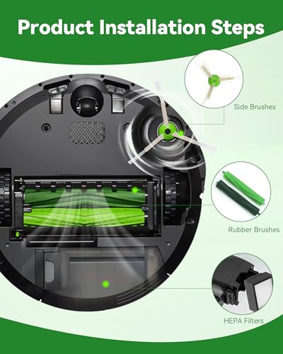 iRobot Roomba Replacement Parts Kit - Dual Rubber Brushes & HEPA Filters