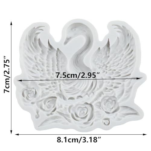 Lingzhi Swan Silicone Fondant Mold for Cake Decorating & Chocolate