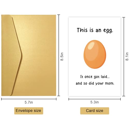 Funny Rude Birthday Card for Men & Women - Dark Humor Greeting