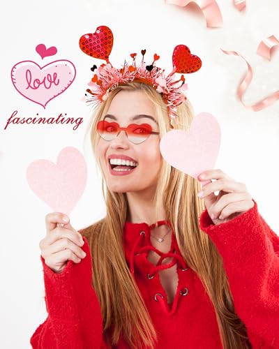 Valentine Heart Headband and Sunglasses Party Accessory Set
