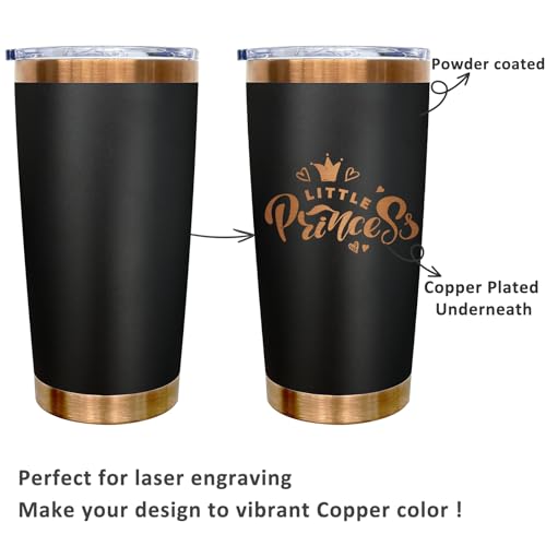 20 oz Black Insulated Tumbler with Lid & Straw - FunTrans