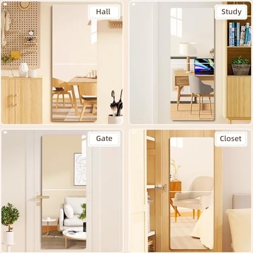 MSACC Flexible Acrylic Mirror Sheet, 12x16 Inch Self-Adhesive Wall Tile