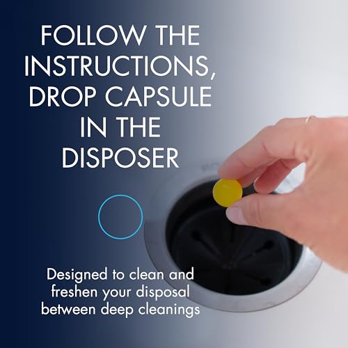 Glisten Garbage Disposer Freshener Capsules - Lemon Scent, 10 Count