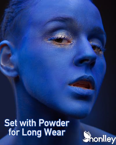 HONLLEY Royal Blue Face and Body Paint Cream - Hypoallergenic Water-Based Makeup for Costume Cosplay Halloween SFX