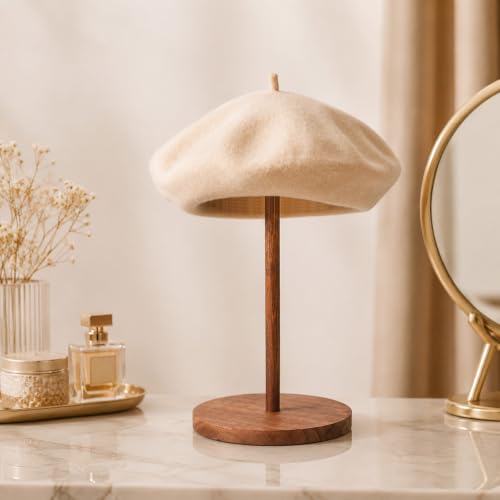 Wooden Hat Display Stand for Hats, Wigs & Accessories - 10x5.7 Inch