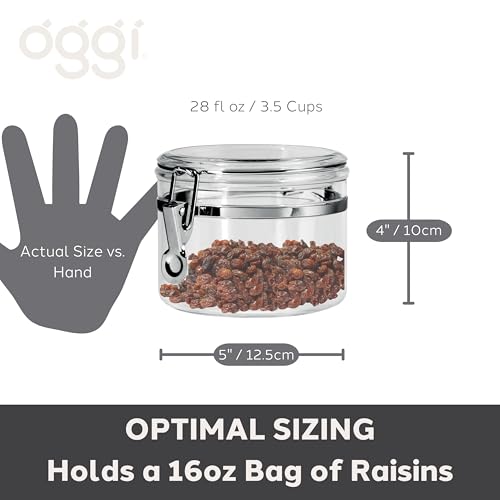 Oggi 28 oz Airtight Food Storage Canister with Locking Clamp Lid