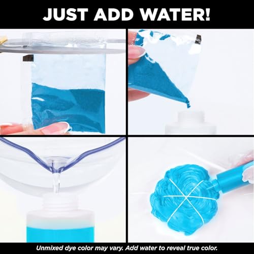 Tulip One-Step Tie-Dye Refill Pack - Turquoise, 3 Dissolvable Packets