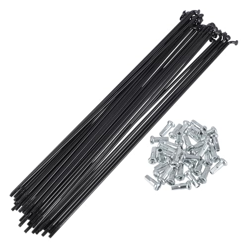 1 Set Universal Bicycle Spokes 13G 215mm Length Bike Wheel Spokes Nipple Black 45 Steel