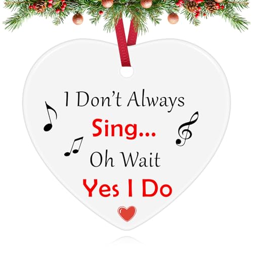 Ceramic Christmas Ornament for Music Lovers - Inspirational Gift