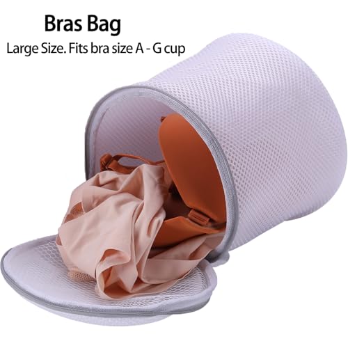 Bra Washing Bag Set - 2Pcs, 8" Lingerie Laundry Bags for Delicates