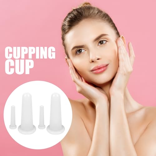 Silicone Facial Cupping Set - 2 Pcs Anti-Aging Face Massage Tool White