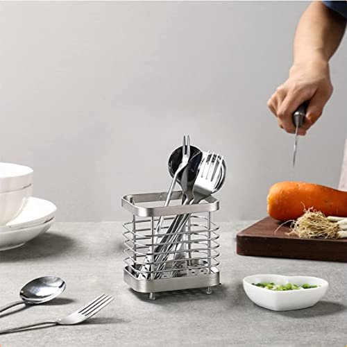 Stainless Steel Utensil Holder - Rust-Proof Kitchen Sink Organizer