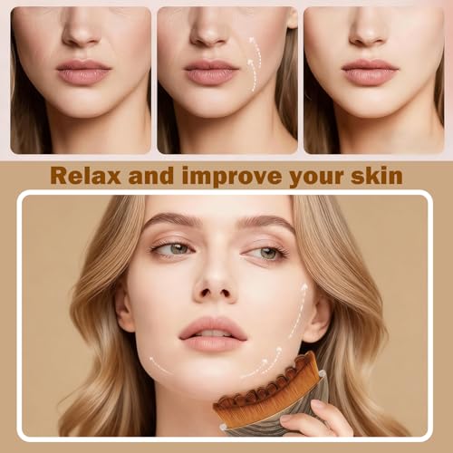 LHJL Lymphatic Contour Face Brush, Manual Drainage Massager & Sculpting Tool