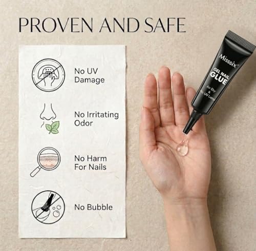 Misssix Super Strong Nail Glue 5-Pack for Press On Nails & Tips