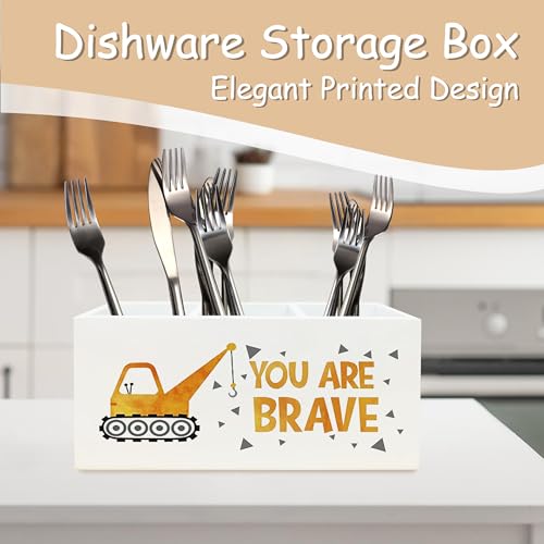 Inspirational Truck Pen Holder with 3 Compartments - Motivational Desk Organizer