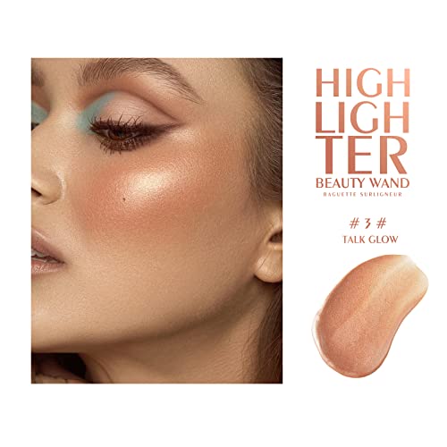 KYDA Liquid Highlighter Wand - Buildable Face Illuminator with Cushion Applicator