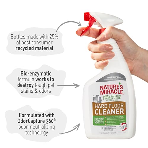 Nature's Miracle Hard Floor Cleaner, Pet Stain & Odor Remover, 24 oz