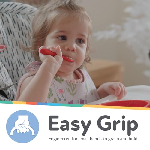 Nuby Baby's First Spoons Set - 3 Pack in Aqua, Red, Blue