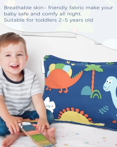 ALVABABY Toddler Pillowcases - 100% Cotton, 2 Pack, Fits 13x18 & 12x16