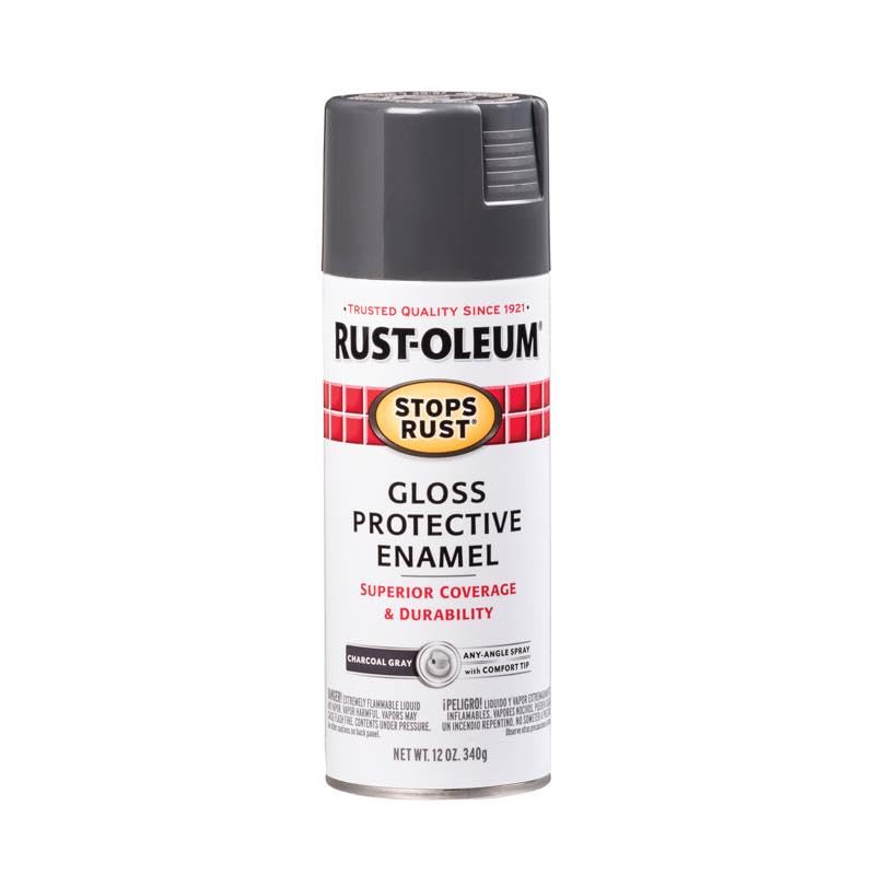 Rust-Oleum Stops Rust Spray Paint, Gloss Charcoal Gray