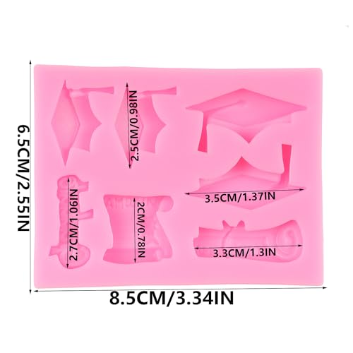 Graduation Silicone Fondant Molds - Cap & Diploma Set