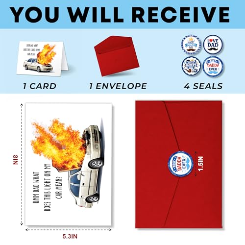 Funny Father's Day Card - Car Trouble Humor for Dads