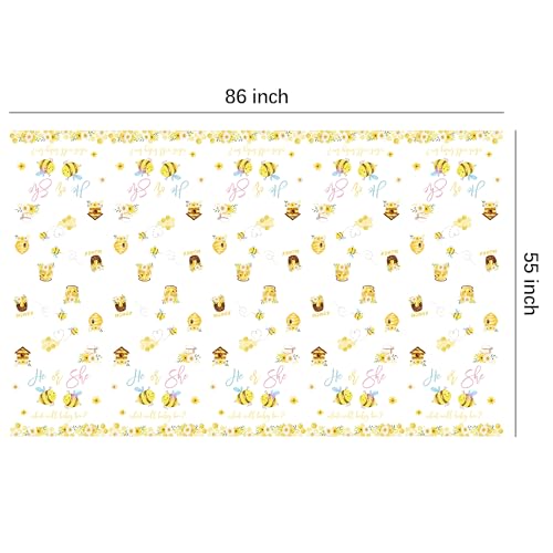 Bumble Bee Gender Reveal Tablecloths - 3 Pack, 86x55in
