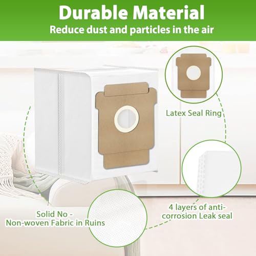 KGC 10-Pack Eco-Friendly Dust Bags for Roomba 405 | 2.8L Capacity, Leak-Proof Filtration