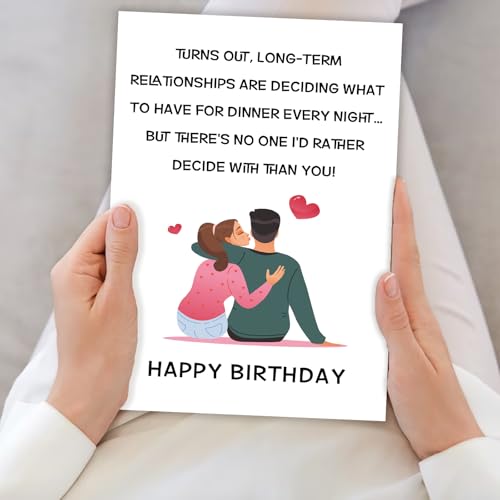 Missonemi Romantic Birthday Card for Husband Wife Boyfriend Girlfriend