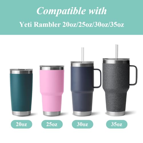 2 PCS Silicone Protective Boot for Yeti Rambler 20oz/25oz/30oz/35oz Tumbler, Anti-Slip Protective Silicone Water Bottle Bottom Boot Sleeve Cover for Yeti Tumbler [Transparent+Transparent]