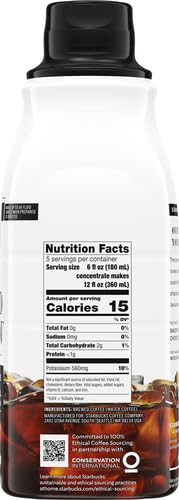 Starbucks Cold Brew Coffee Concentrate, Signature Black, 32 fl oz (Pack of 5)