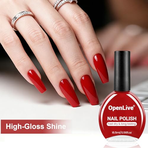 OpenLive 16.5ml Red Perfume Nail Polish Quick Dry Long Lasting