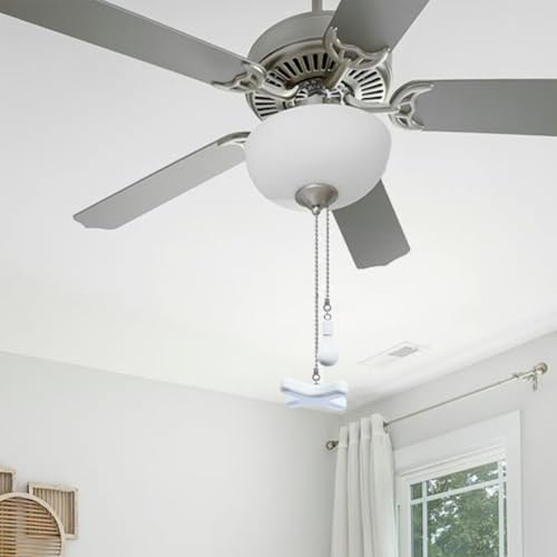 12-Inch Ceiling Fan Pull Chain Set with Wooden Pendants - 2 Pack