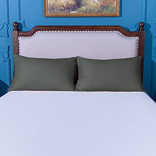 NTBAY King Microfiber Pillowcases - 2 Pack, 20 x 36, Dark Grey