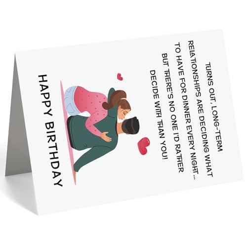Missonemi Romantic Birthday Card for Husband Wife Boyfriend Girlfriend