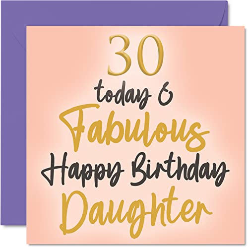 Stuff4 30th Birthday Card for Daughter - 30 Today & Fabulous
