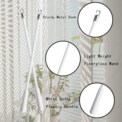 Zucosue 2-Pack 12-Inch Vertical Blinds Stick Replacement Wands