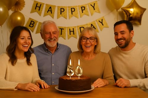 Elegant Gold 50th Birthday Candles – Premium Cake Decorations