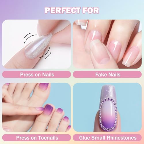 MAGIC ARMOR 15PCS Professional Nail Glue for Acrylic & Press on Nails