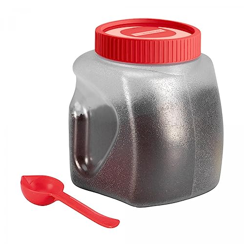 Large 22 oz Coffee Storage Container with Scoop - BPA-Free Plastic Jar for Ground Coffee & Dry Food