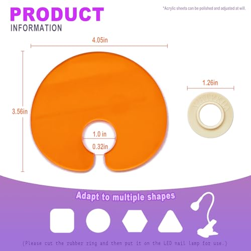 VHIPKUA Nail Lamp UV Shield Cover for Gel Nails with Universal Silicone Grip