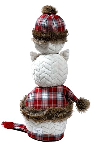Festive Cat Figurines Set - 21 Inch Holiday Home Decor with Stacked Cats