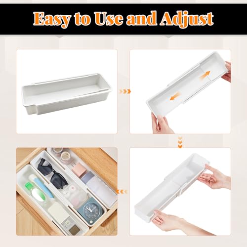 Adjustable Expandable Drawer Organizer for Deep Kitchen Utensils