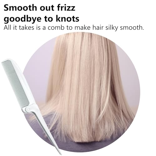 ETCAR 2-Pack Hair Parting & Rat Tail Combs Set with Foldable Design