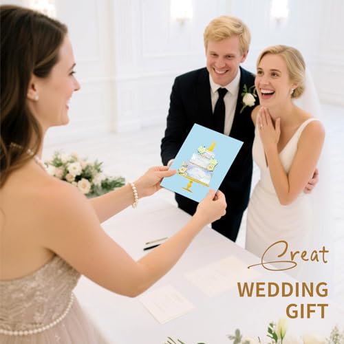 3D Rose Wedding Card for Bride and Groom with Envelope, Gold Foil 7.8"x5.4"