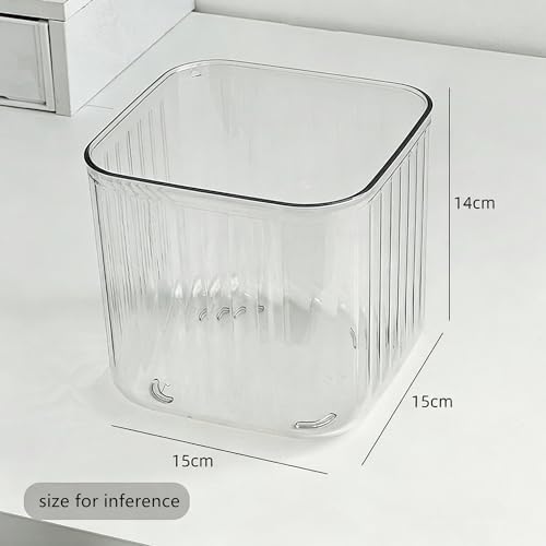 Mini Desktop Trash Can - 4L Small Countertop Waste Basket & Organizer
