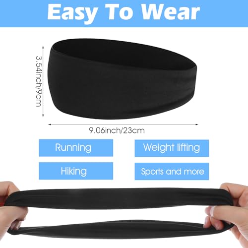 5 Pcs Cooling Workout Headbands, Running Headbands for Men, Sweat Bands Headband Men, Lightweight Moisture-Wicking Non-Slip Sweatband, 4-Way Stretch Breathable for Cycling, Basketball, Yoga, Fitness