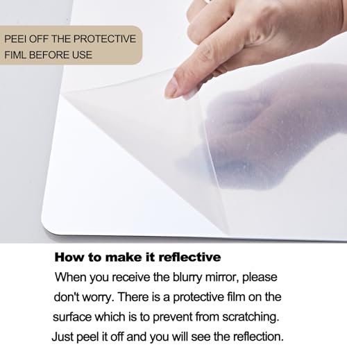 Unbreakable 7.9" Shatterproof Acrylic Wall Mirror Tiles - Set of 4