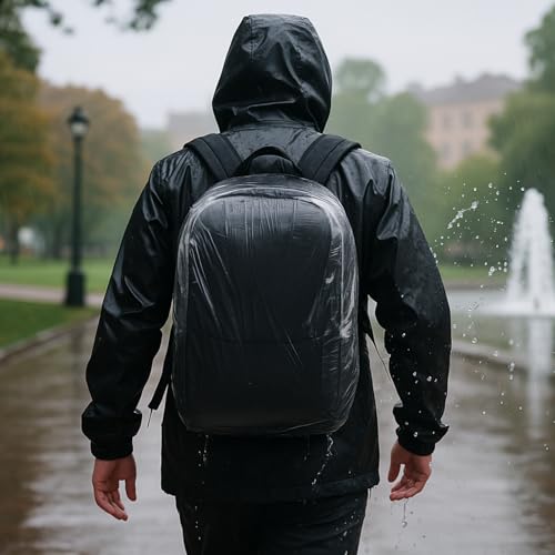 10 PCS Backpack Rain Cover Disposable, Portable Waterproof Backpack Covers Compact Bag Raincoat Disposable Rain Cover for Backpacks 30l-40l, Elastic Covers Protector Outdoor Hiking Cycling Emergency